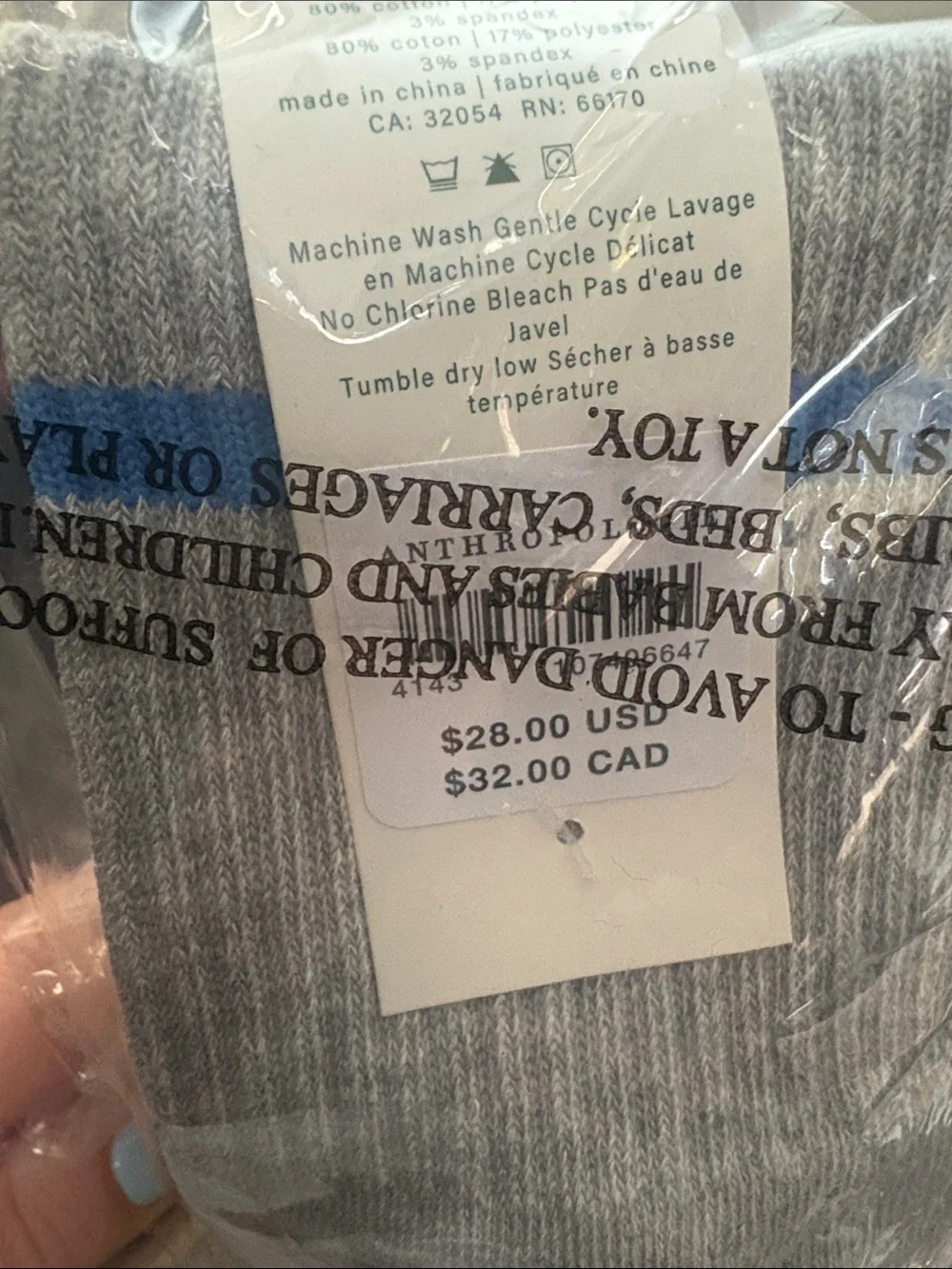 Anthropologie Daily Practice 3 pack Stripe Socks